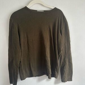 Jones New York women's Dark Olive Long Sleeve Shirt